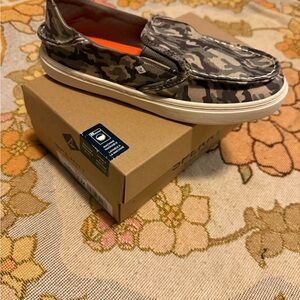 Sperry Boys' Salty Washable Camo Slip-On - Brown, Green